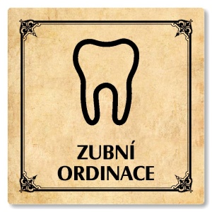 Zubní ordinace, 100x100mm, pergamen, Nebraska